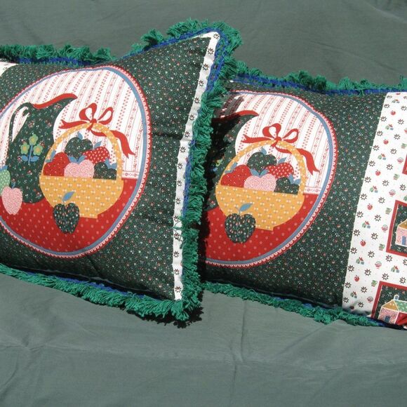 Cozy Country Chic PAIR 18 x 14 Accent Throw Pillows NEW - Picture 7 of 10